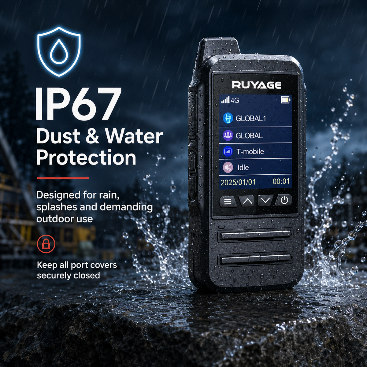 Ruyage Radio Nationwide PTT Waterproof Walkie-Talkie(CT68)