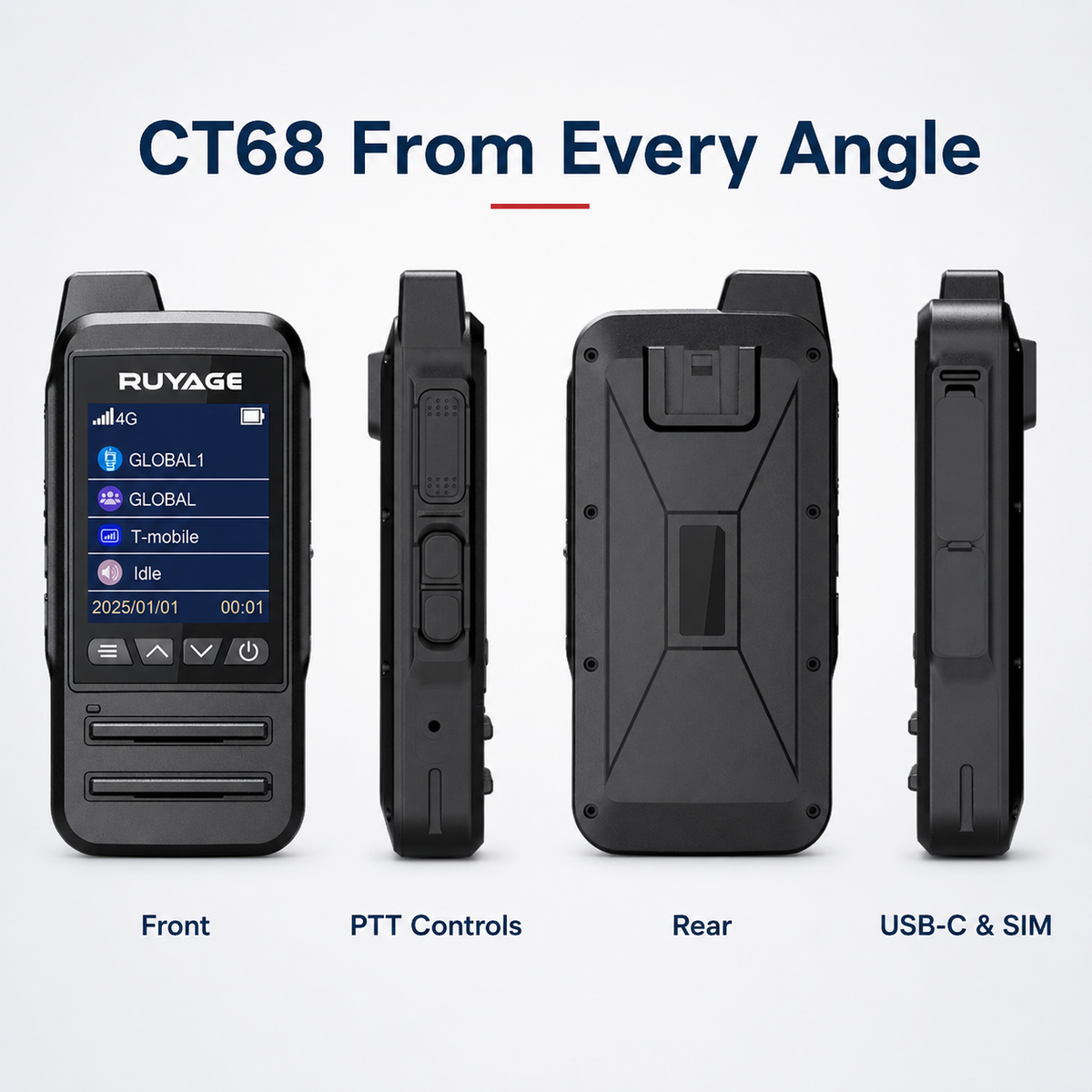 Ruyage Radio Nationwide PTT Waterproof Walkie-Talkie(CT68)