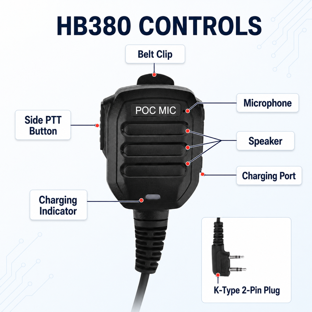 Ruyage Radio Handheld Microphone For Nationwide PTT Walkie-Talkie