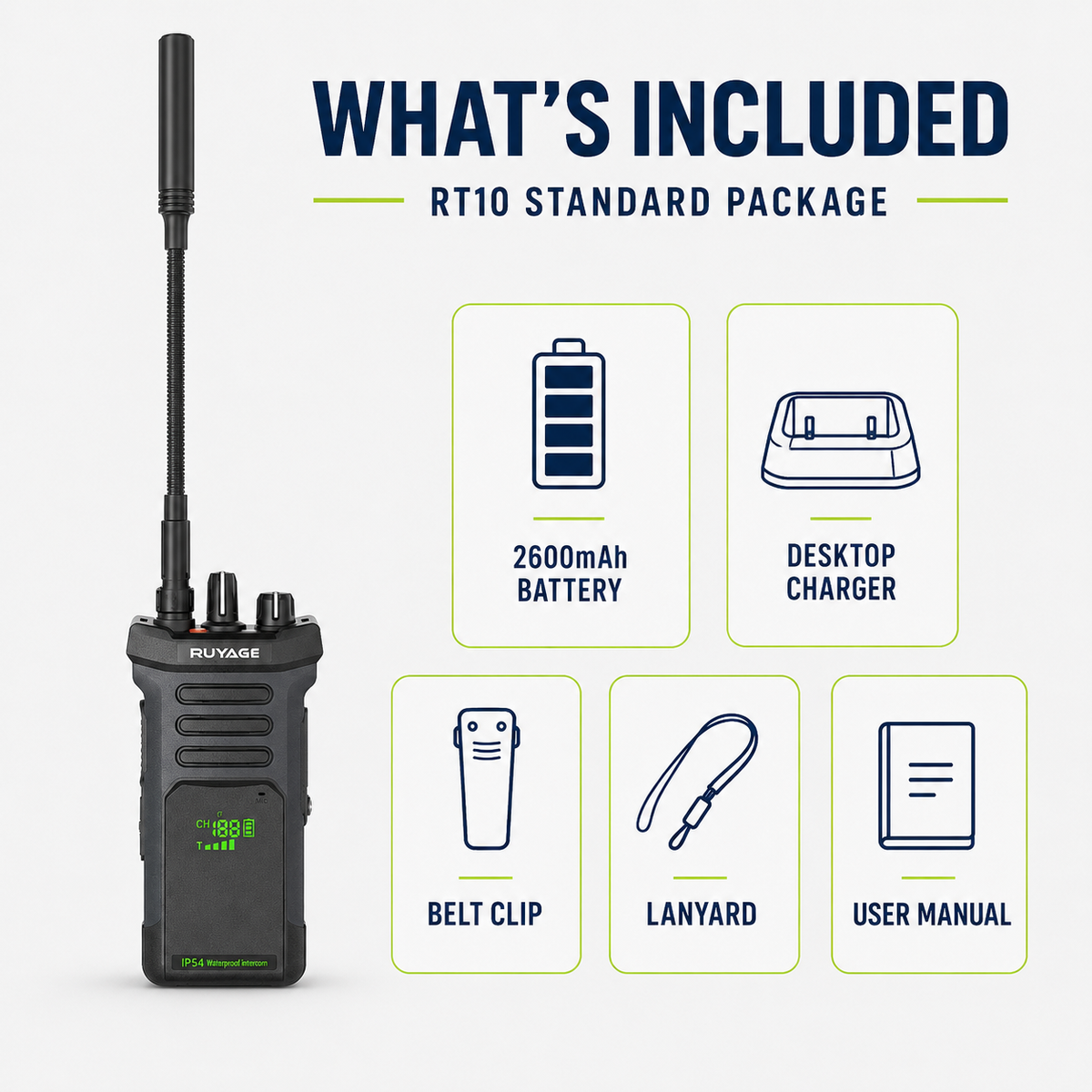 Ruyage Radio Analog Signal 20W Walkie-Talkie(RT10)