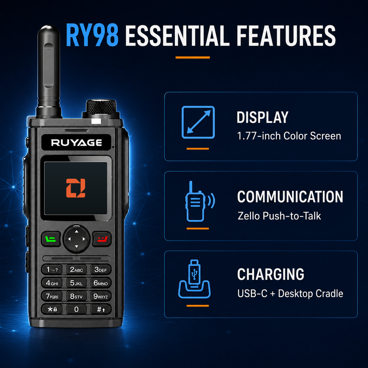 Ruyage Radio Zello Walkie-Talkie(RY98)