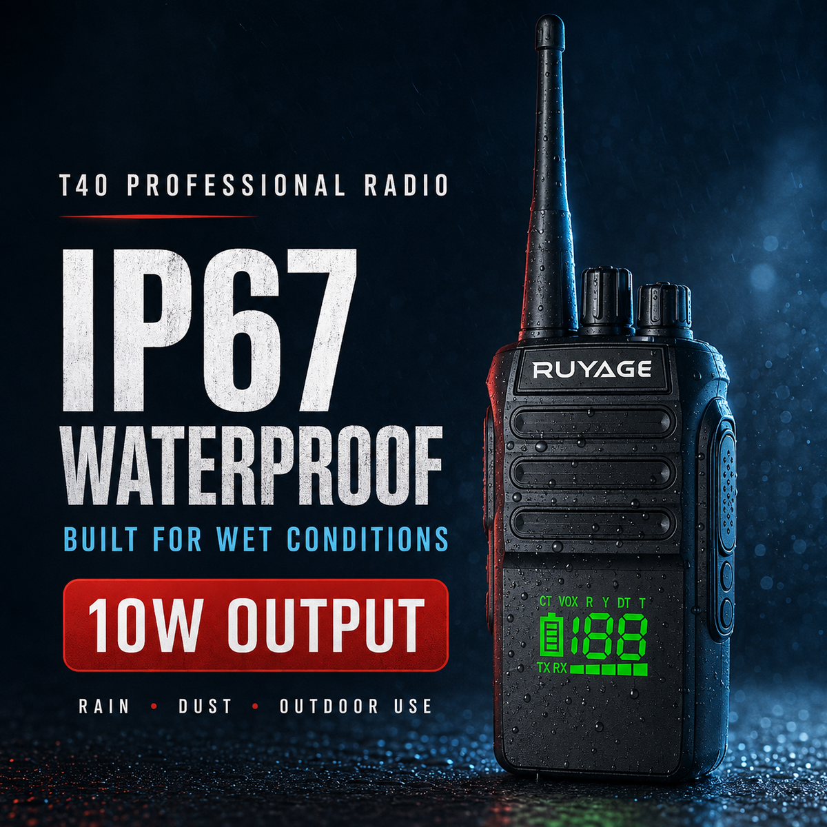 Ruyage Radio Waterproof Walkie-Talkie(T40)