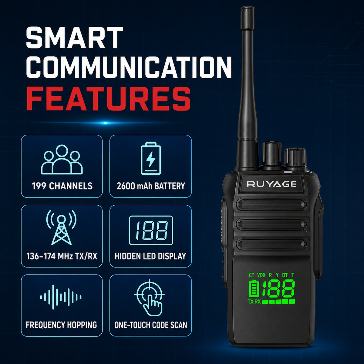 Ruyage Radio Waterproof Walkie-Talkie(T40)