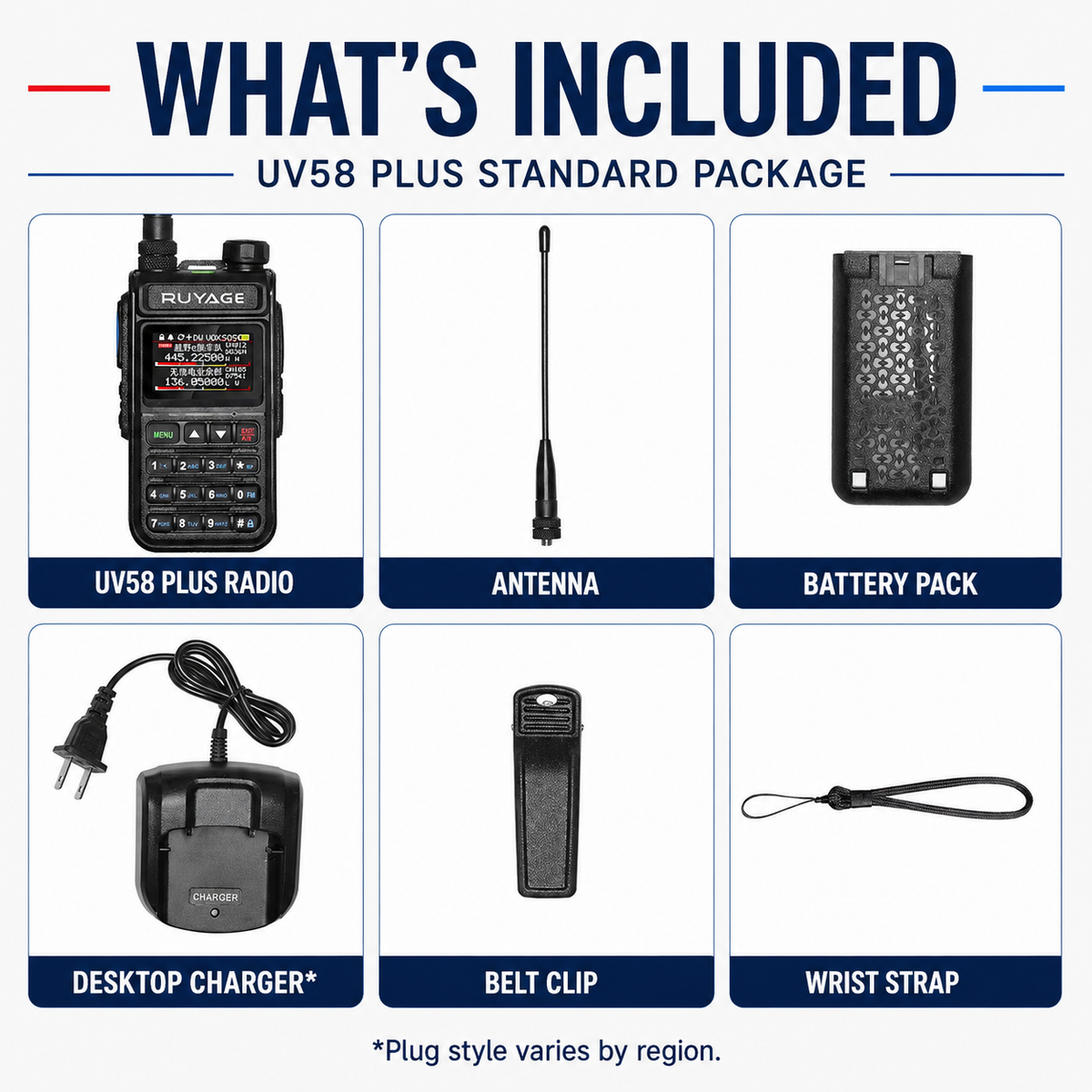 Ruyage Radio Analog Signal 5W Walkie-Talkie(UV58plus)