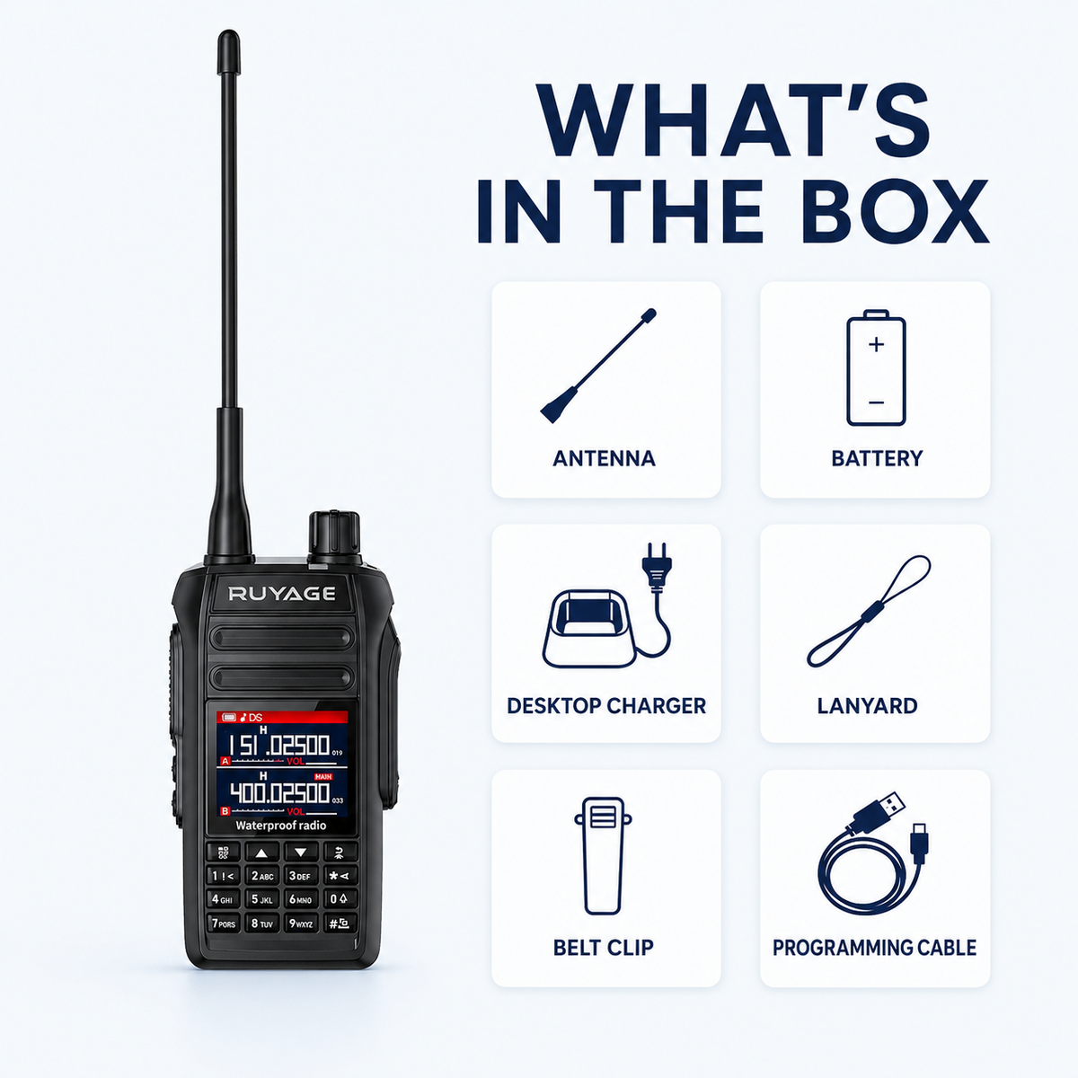 Ruyage Radio Waterproof Walkie-Talkie(UV5D)