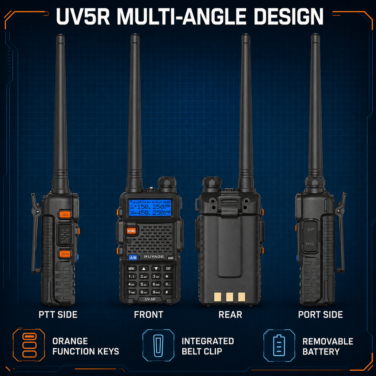Ruyage Radio Analog Signal Walkie-Talkie(UV5R)