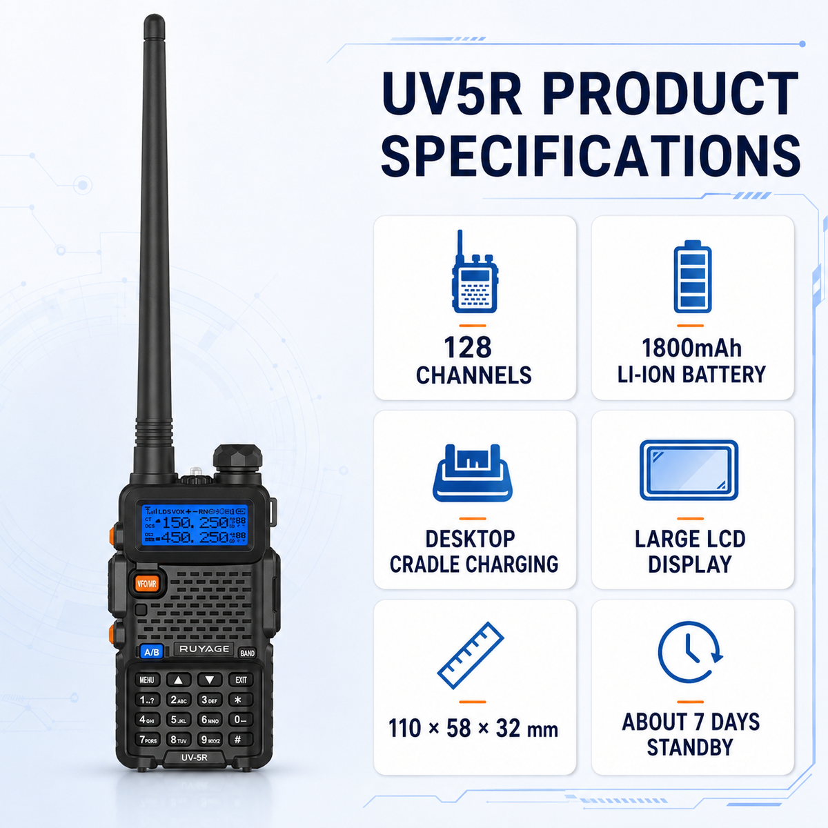 Ruyage Radio Analog Signal Walkie-Talkie(UV5R)