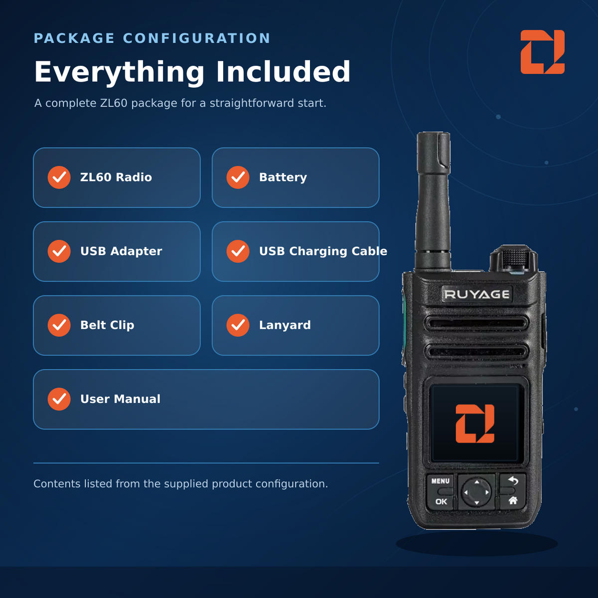 Ruyage Radio Zello Walkie-Talkie(ZL60)