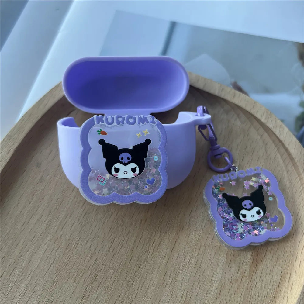 Cartoon Earphone Case Cover For Samsung Galaxy Buds 3 Galaxy Buds3 Pro Protector Silicone Headphones Protective Box With Keyring