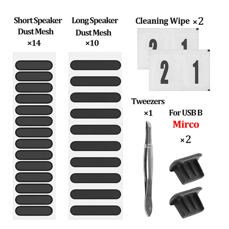 Universal Phone Dustproof Net Stickers Speaker Mesh for iPhone Samsung Anti Dust Net Sound Hole Charging Port Dust Cover Plug