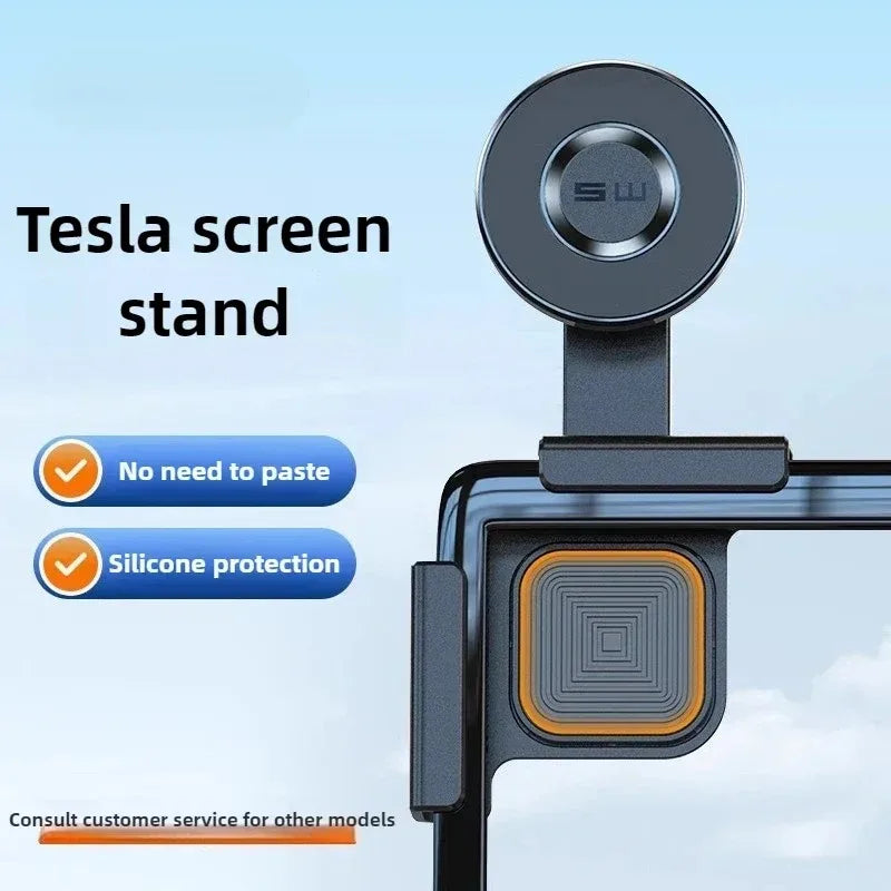 Magnetic Car Phone Holder for Tesla Model 3/Y/X/S Car Display Screen Side 360 Degree Rotation Car Mount for IPhone 12 13 14 15