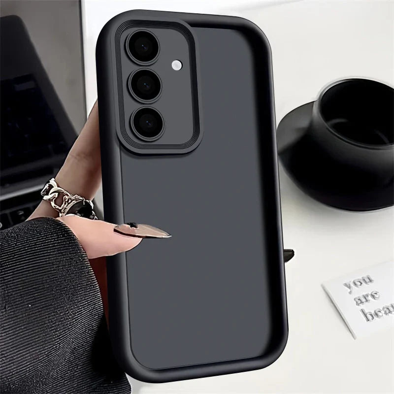 Candy Color Phone Case For Samsung S24 S23 S22 Ultra Plus S21 FE A14 A34 A15 A35 A52 A53 A54 5G Shockproof Soft Silicone Cover