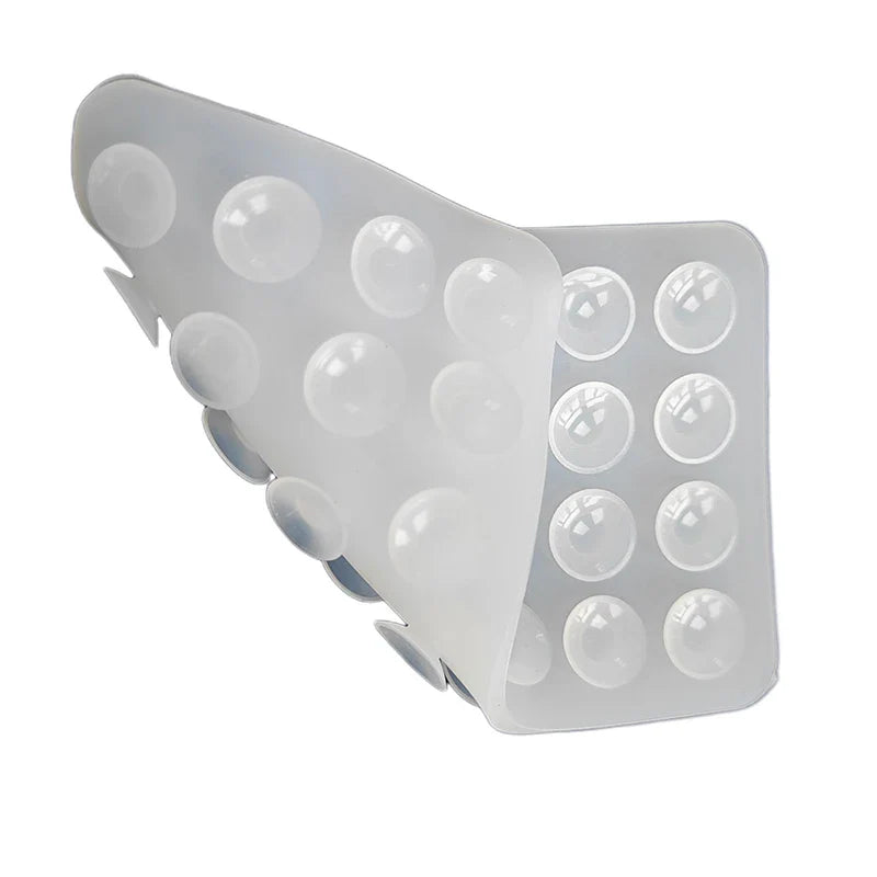 Silicone Suction Pad Double Sided For Mobile Phone Fixture Suction Cup Backed Adhesive Silicone Rubber Sucker Pad For Fixing