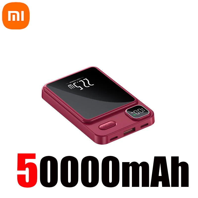 Xiaomi 50000mAh Wireless Magnetic Power Bank Portable Fast Charging External Battery for Magsafe Android iPhone 13 14 15 Samsung