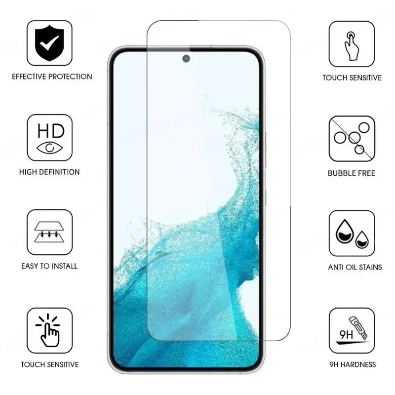 3PCS Full Screen Protector for Samsung Galaxy S25 S24 S23 Ultra S22 S21 Plus Tempered Glass For Samsung Note 20 10 8 9 S10 S9 S8