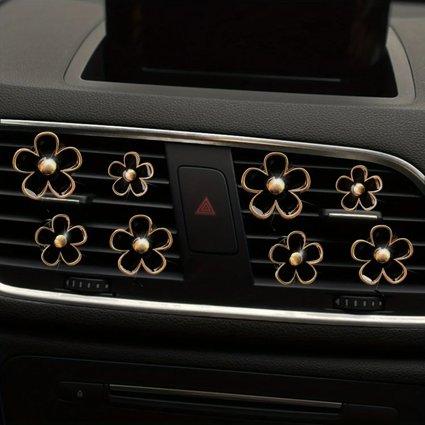 4-8pcs/set Small Car Air Outlet Perfume Decoration Clip Flower Daisy Design Car Interior Aromatherapy Fresheners Diffuser Access