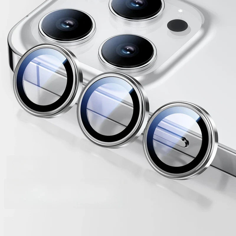 Metal Ring Lens Glass for iPhone 15 Pro Max 15pro Alloy Camera Protector Back Lens Film Cap Cover with Positioner