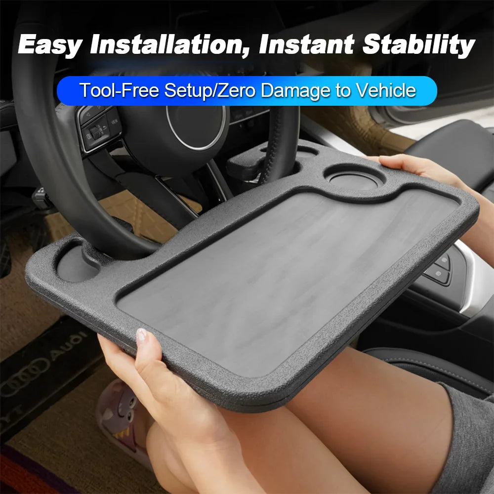 Car Steering Wheel Dining Table Bracket Car Table Car Laptop Computer Desk Mount Stand Table Sturdy And Durable Vehicle Table