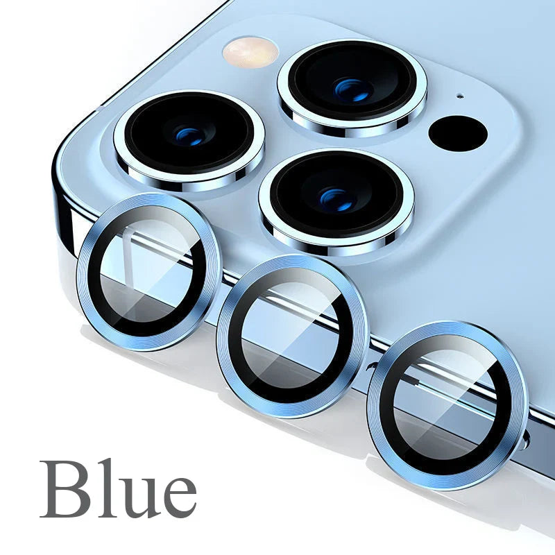 Camera Lens Protector For iPhone 11 12 13 14 15 Pro Max Mini 9H Tempered Glass Screen Protector Cover Film 14/15 Plus Metal Ring