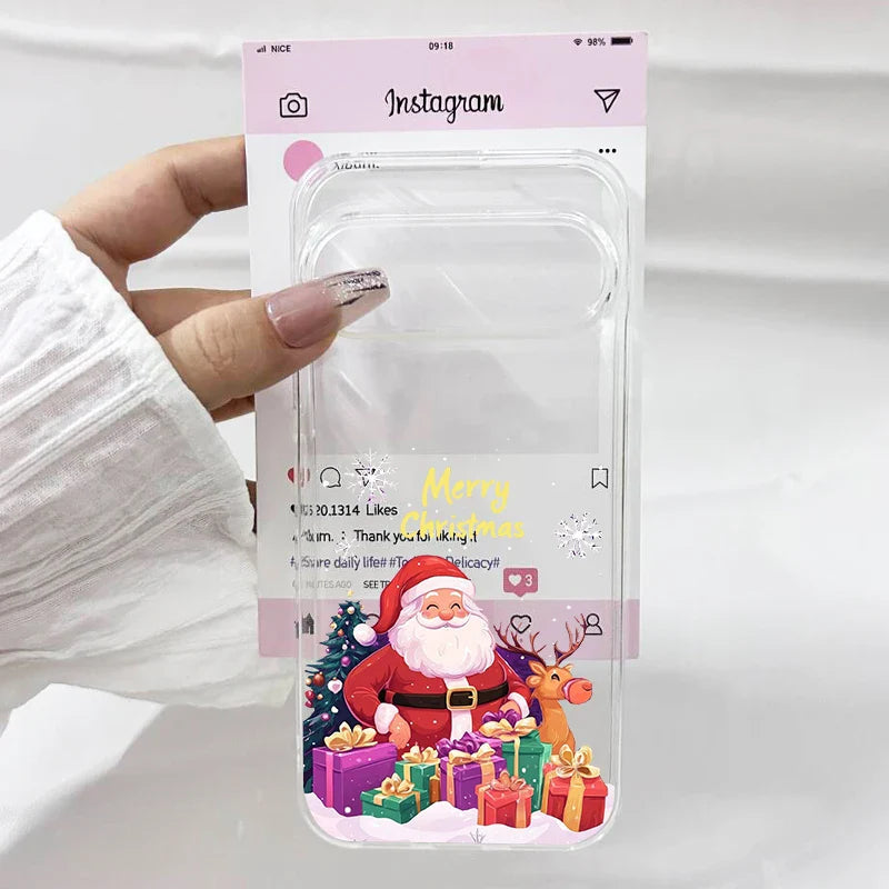 Christmas Tree Golden Bow Graphic Phone Case For Google Pixel 9 Pro XL 10 Pro 8 Pro 5G 6 7 8 8A Cute Clear Soft TPU Cover Fundas