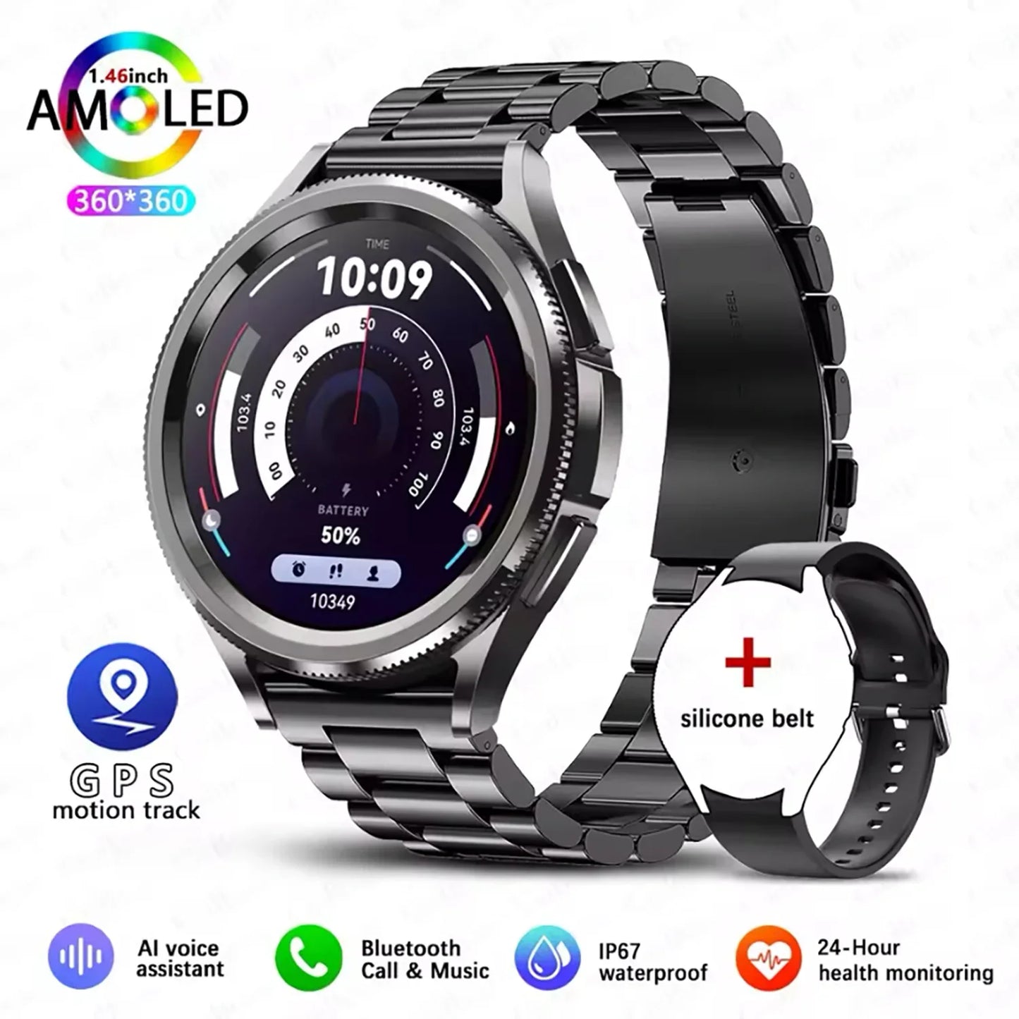 Watch 6 Classic Smart Watch Women For IOS Sports Mode Health Monitoring IP68 Waterproof Bluetooth Calling Smartwatch Men 2025New