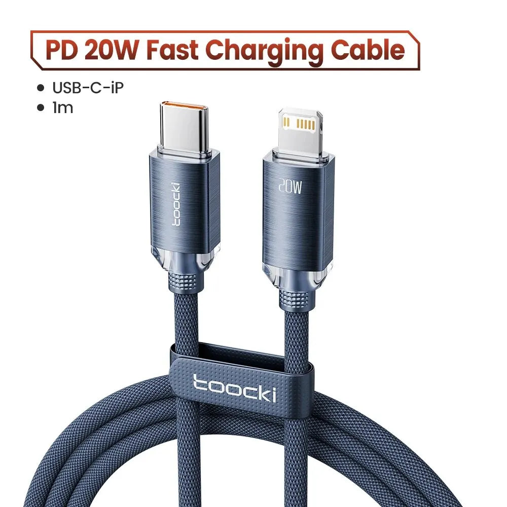 Toocki USB C to Lightning Cable for iPhone 14 13 12 11 Pro Max Mini 8 7 Plus AirPods iPad Fast Charging Type C Lightning Cable