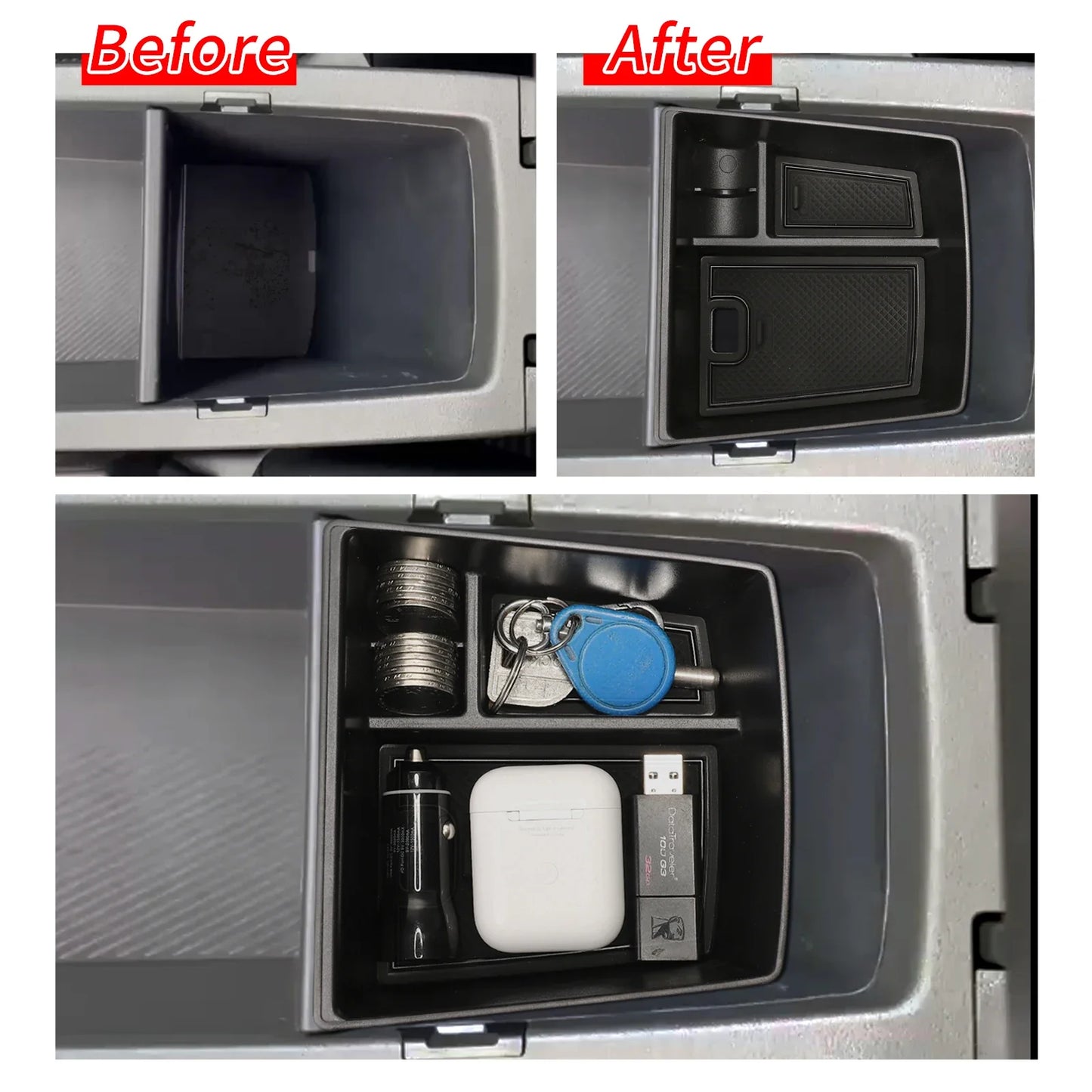 Smabee for Kia Niro SG2 2022 2023 Armrest Storage Box Car Central Tray Organizer Accessories Stowing Tidying