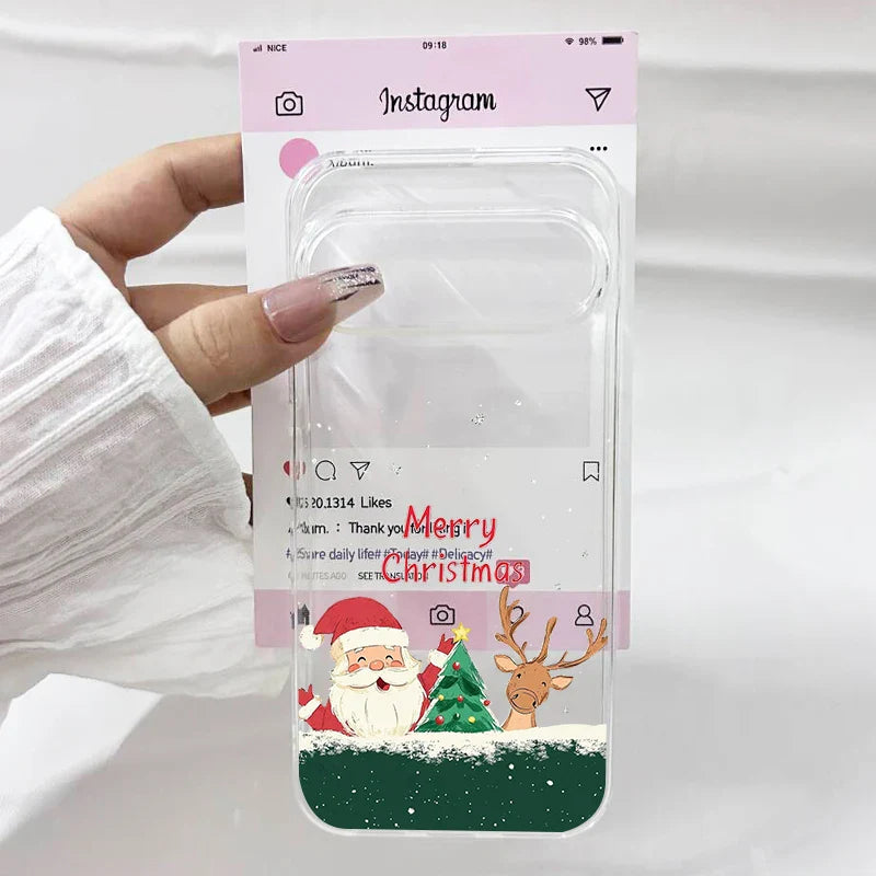 Christmas Tree Golden Bow Graphic Phone Case For Google Pixel 9 Pro XL 10 Pro 8 Pro 5G 6 7 8 8A Cute Clear Soft TPU Cover Fundas
