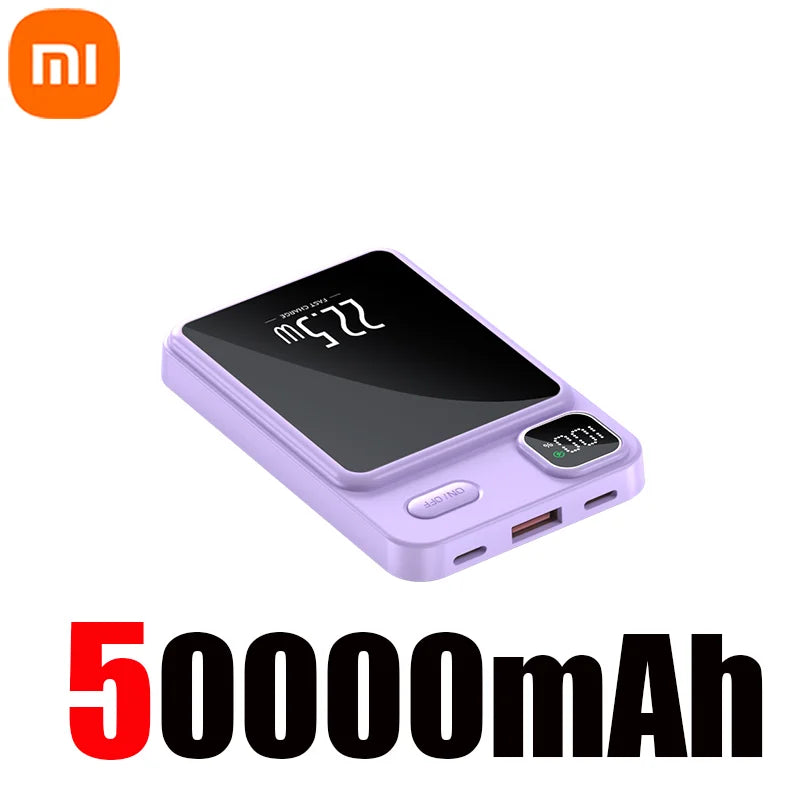 Xiaomi 50000mAh Wireless Magnetic Power Bank Portable Fast Charging External Battery for Magsafe Android iPhone 13 14 15 Samsung