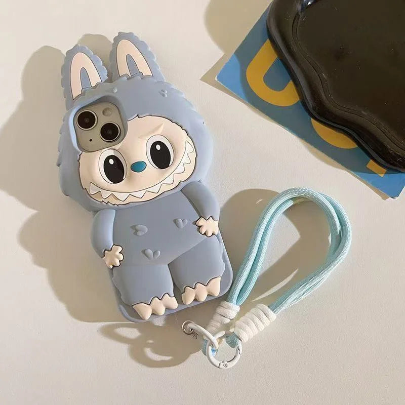 3D Cartoon Kawaii LaBuBu Monster Soft Silicone Phone Case