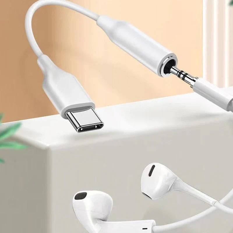 For Samsung A55 A35 A15 USB Type C To 3.5mm Jack Audio Cable Headphone Aux Adapter For Galaxy S24 S23 S22 S21 Ultra A53S A54 A34