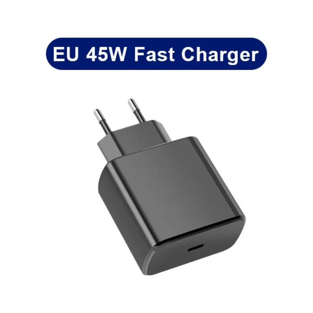 45W PD Charger For Samsung Galaxy S24 S23 S22 Type C Quick Charge USB C to Type C Cable Fast Charging Mobile Phone Wall Adapter