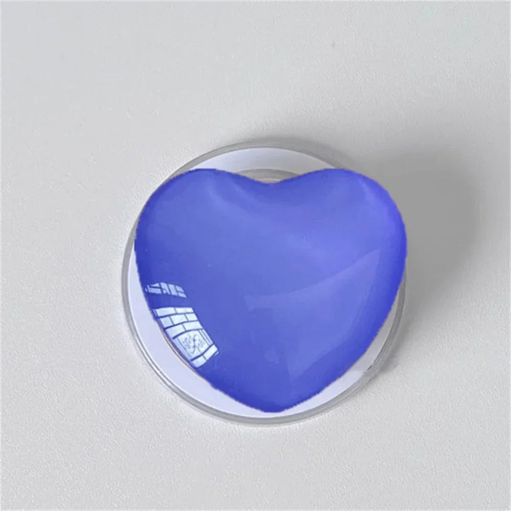 Korean Cute 3D Glass Love Heart For Magsafe Magnetic Phone Griptok Grip Tok Stand For iPhone Wireless Charging Holder Bracket