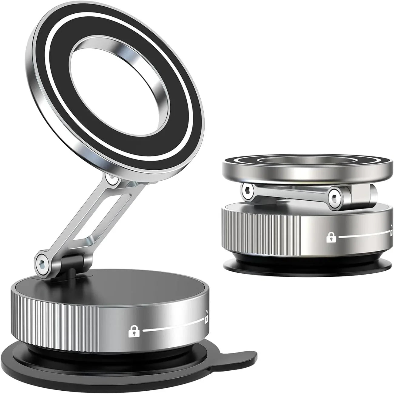 Super Strong N52 Magnetic Phone Holder, Upgraded ABS, 360° Rotatable And Foldable Design, with a Vacuum Suction Cup - Perfect fo