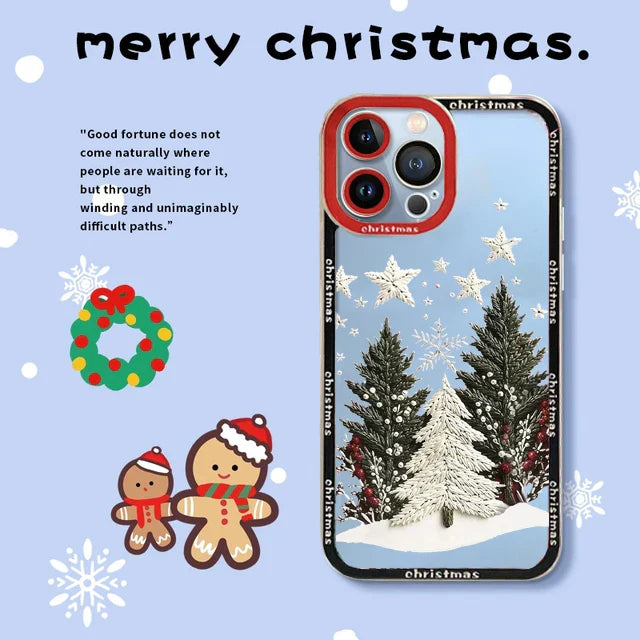 Christmas Tree Santa Claus Phone Case For Samsung Galaxy S25 FE S24 S23 Ultra S22 S21 S20 Plus S23 S24 FE A56 A36 A26 Soft Cover