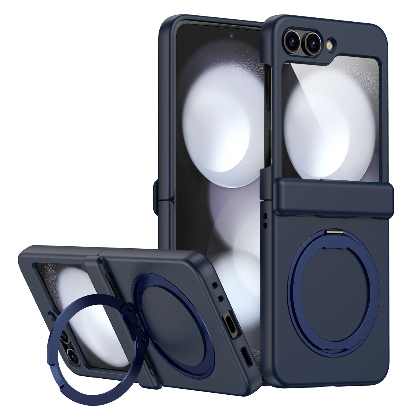 360° Rotating Holder Phone case For Samsung Galaxy Z Flip 5 6 Magsafe Wireless charge 360 Degree Ring Magnetic stand Phone Cover