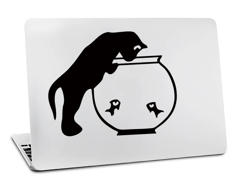 Vinyl Sticker for apple macbook air 11 13 inches for Mac Pro Retina 13 15 Skins cover Glow Black decal Cat Monkey wolf Touch