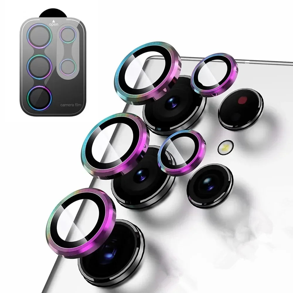 Camera Lens Protetor For Samsung S25 S24 ultra S24 S23 S22 ultra Case Tempered Glass Film Titanium Alloy Ring Phone Accessories