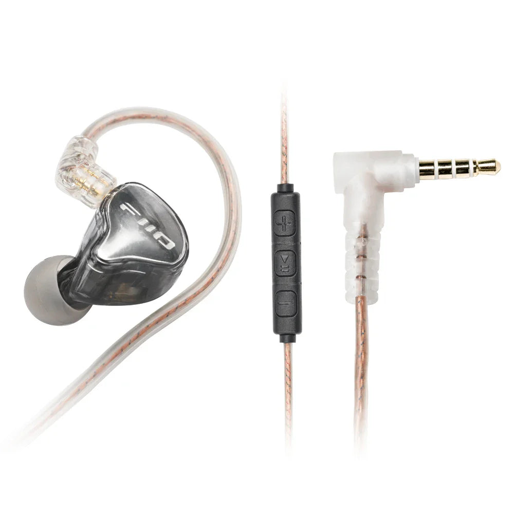 FiiO JD10 Wired Earphones HIFI Stereo Bass Music Earbuds In Ear Sport Headphones Gaming Headset