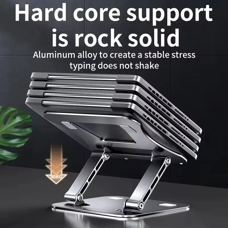Tablet Stand Adjustable Aluminum Alloy Laptop Tablet up to 17 "Laptop Portable Folding Stand Cooling Stand Support