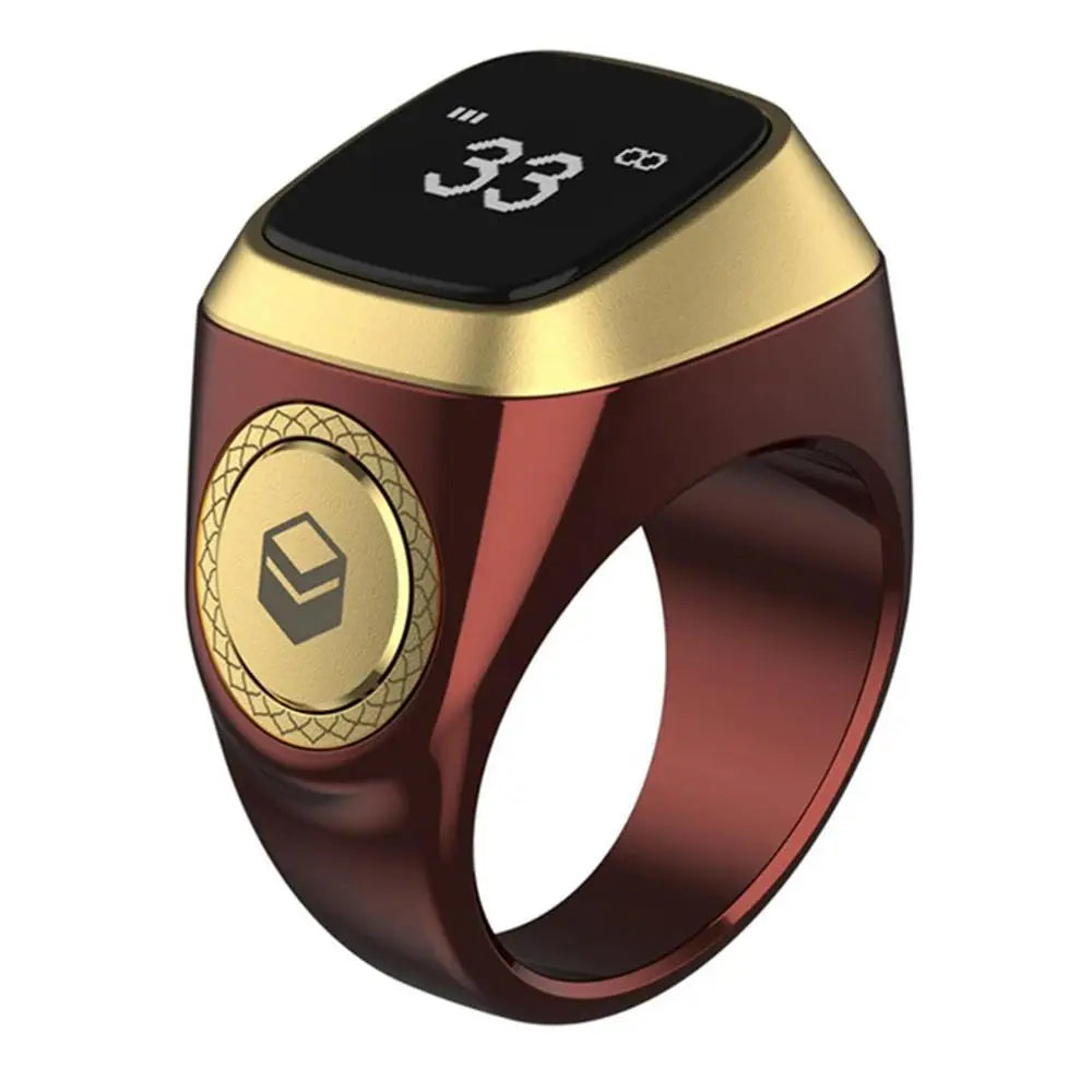 22/18mm Iqibla Smart Tasbih Tally Counter for Muslims Zikr Ring Digital Tasbeeh 5 Prayer Time Vibration Reminder Waterproof