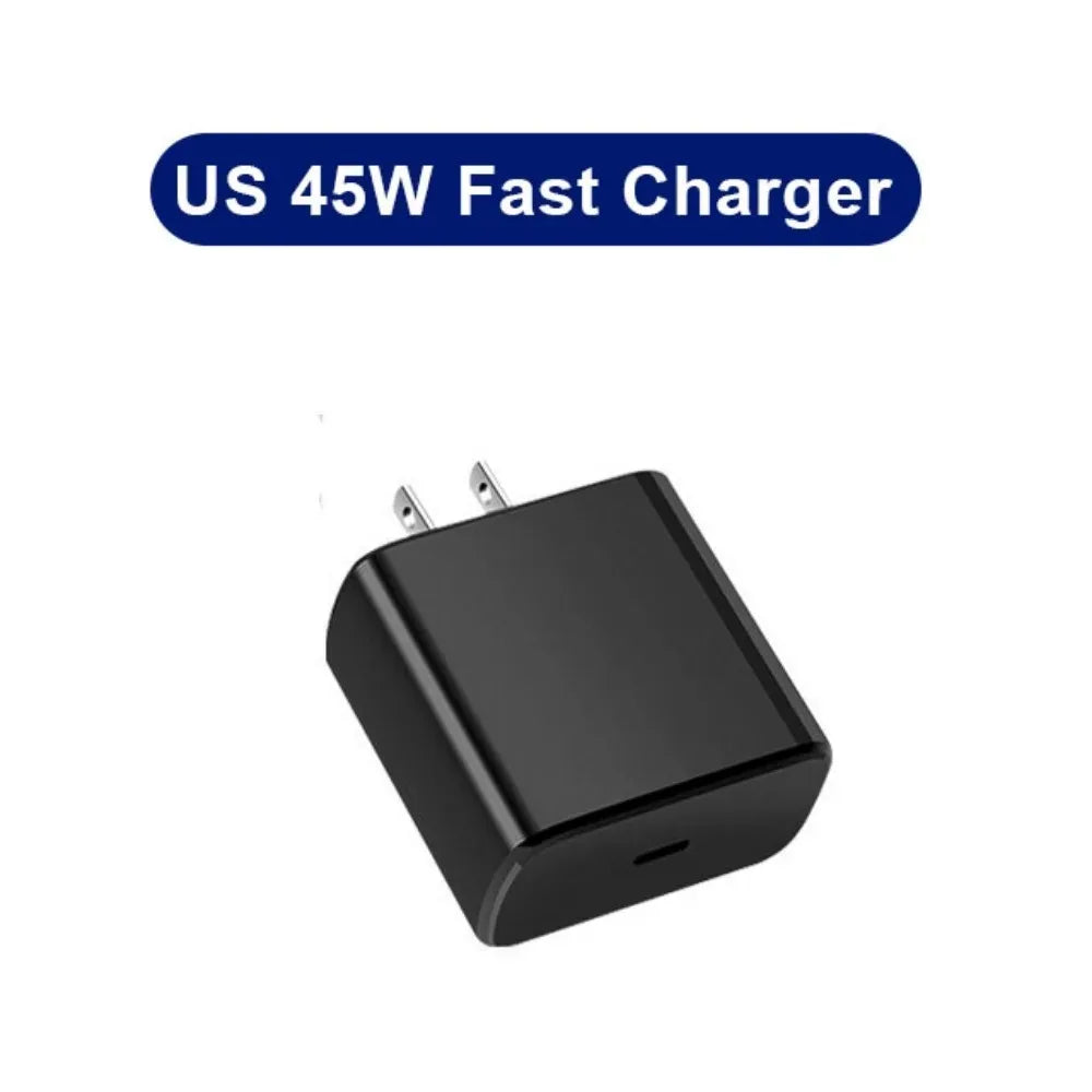 45W PD Charger For Samsung Galaxy S24 S23 S22 Type C Quick Charge USB C to Type C Cable Fast Charging Mobile Phone Wall Adapter