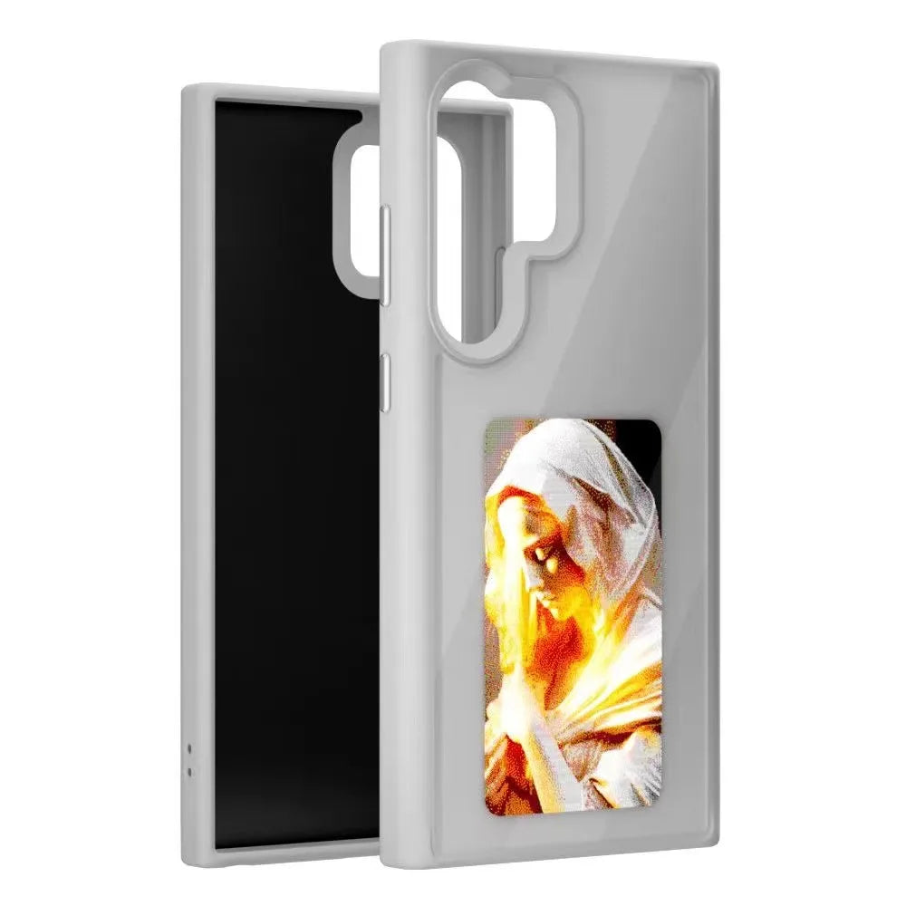NFC Function AI Phone Cases For Samsung Galaxy S24 Ultra S23U ink Screen DIY Projection Luxury E ink Screen Dropproof Phone Case