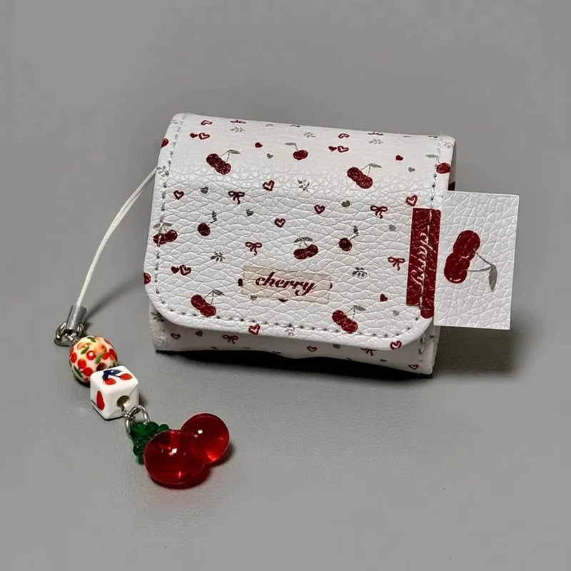 Cherry Is Suitable For Airpods Pro Headphone Case Airpods 1 2nd Generation Protective Case With Pendant Airpods 3rd Generation