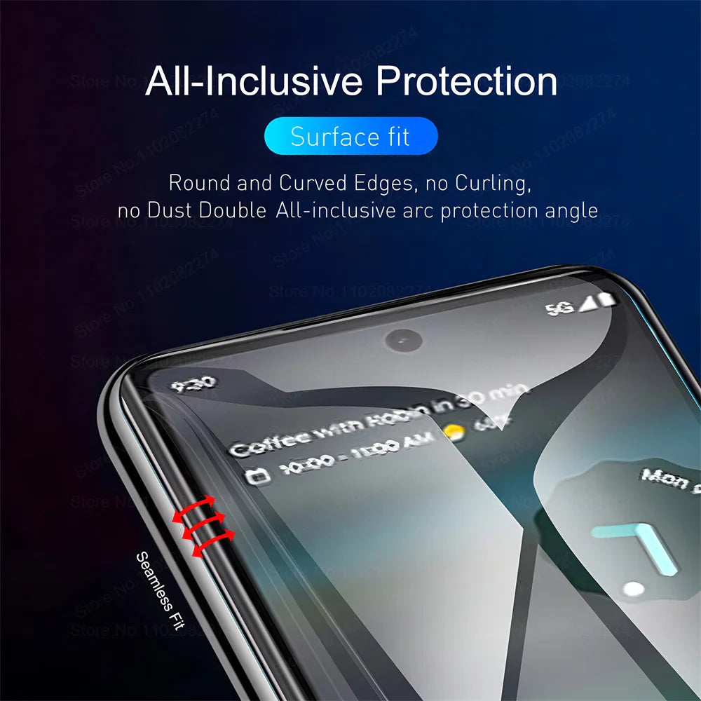 4-1Pcs Front Back Full Cover Screen Protector for Google Pixel 8 7 6 Pro Hydrogel Films for Google 7A 6A Accessories Sott Film