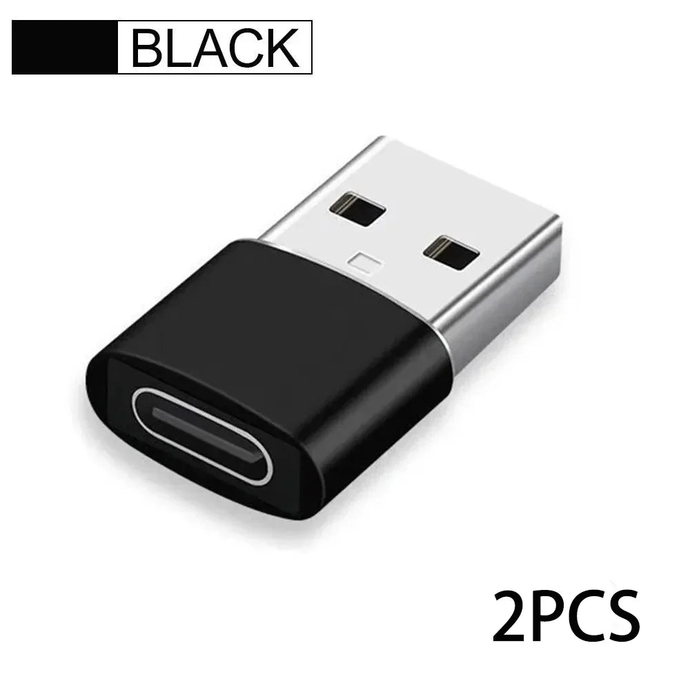 2Pcs USB To Type C OTG Adapter USB USB-C Male To Micro USB Type-c Female Converter For Macbook Huawei Samsung XiaomiUSBConnector