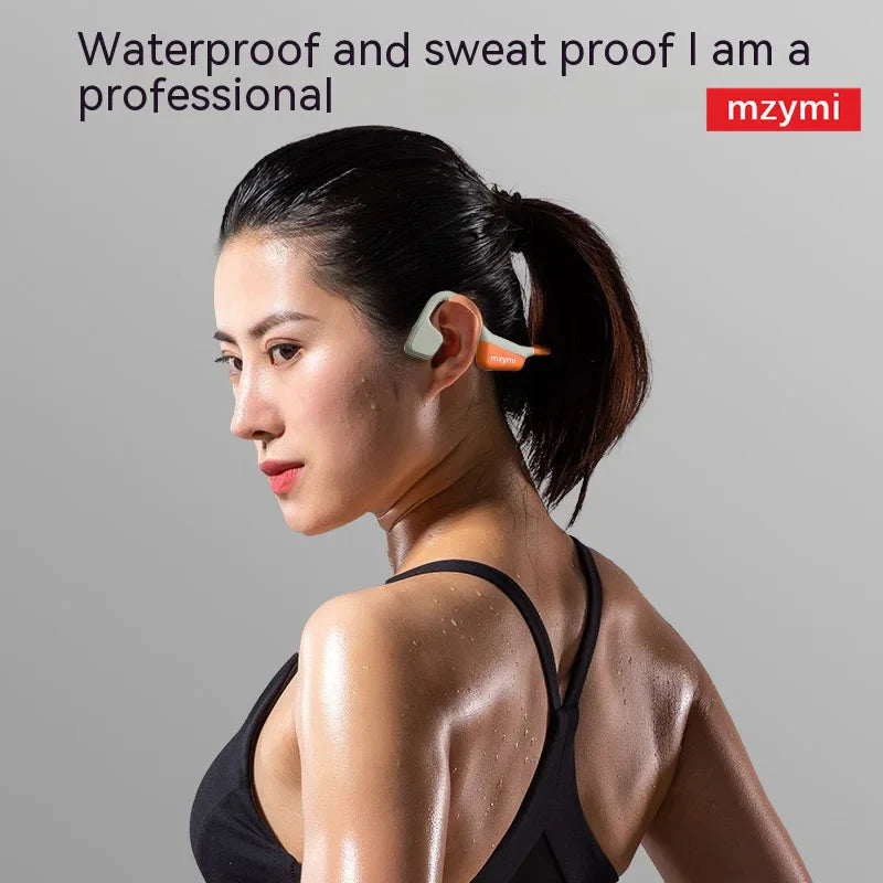 mzymi Neckband I18PRO Bluetooth5.3 Headphones Bone Conduction Sport Earbuds HiFi Sound TWS Earphones Wireless Headest For XIAOMI