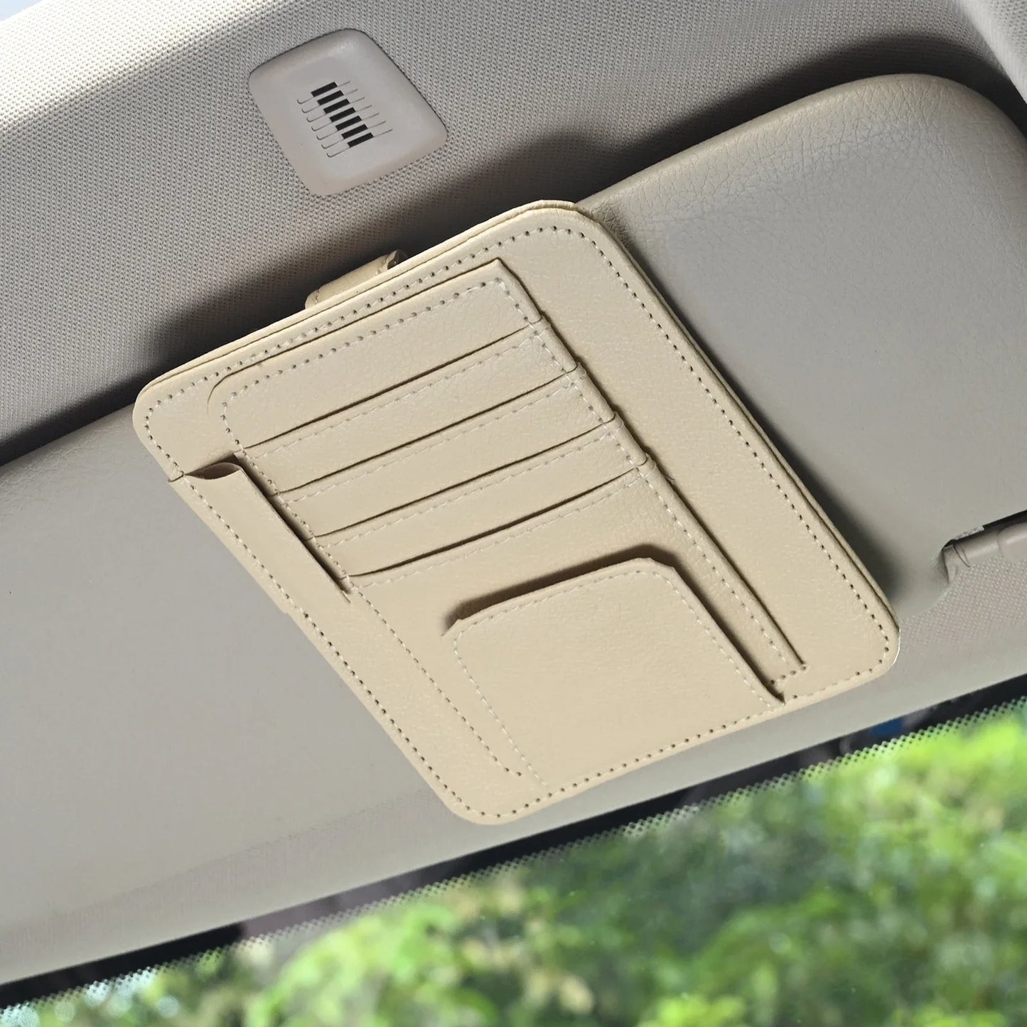 Car Visor Organizer Multi-Pocket Pouch Bag Card Glasses Storage Holder Scratch-resistant Auto Visor Holder For Car Interior Car