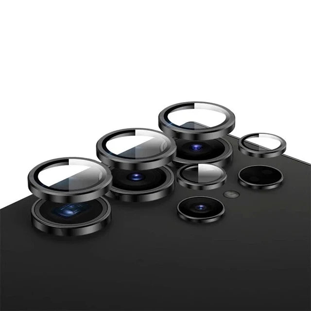 Camera Metal Ring Glass For Samsung Galaxy S24 Ultra S23 Plus Back Lens Cover Protector For Samsung S24+ S24Ultra Lens Cap Case