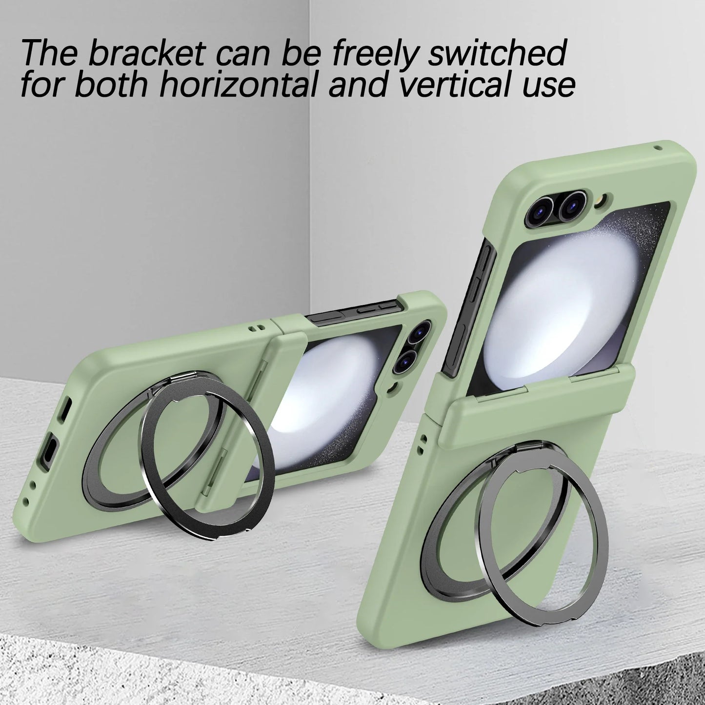 360° Rotating Holder Phone case For Samsung Galaxy Z Flip 5 6 Magsafe Wireless charge 360 Degree Ring Magnetic stand Phone Cover